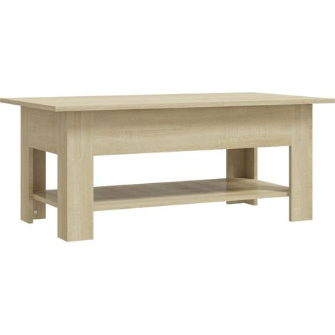 Coffee Table Sonoma Oak 102x55x42 cm Engineered Wood vidaXL