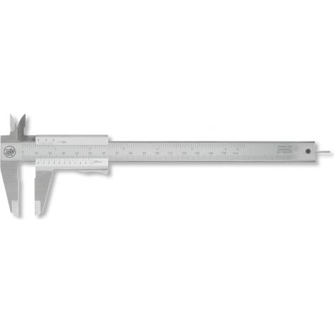 Taschemessschieber active inox matt mit Momentfeststellung 150 mm rund