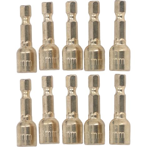 Lot de 10 Adaptateurs Hexagonaux Magnétiques 1/4in, Douille Prolongatrice 8mm pour Perceuse, Support de Foret à Emboîtement (1/5)