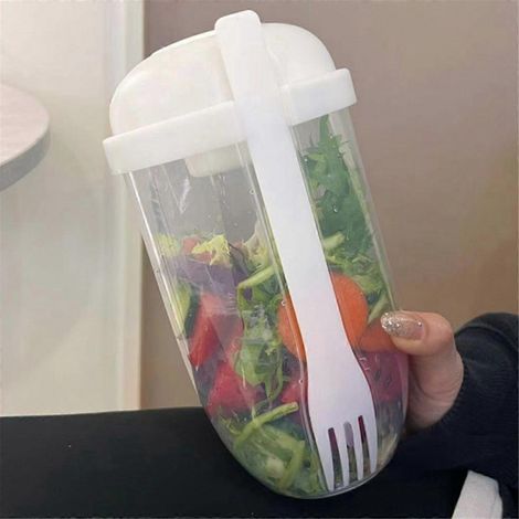 Ensemble de 4 gobelets à salade avec couvercles et fourchettes - (1/5)