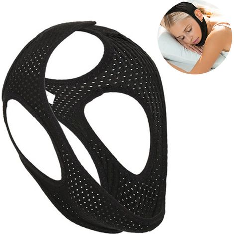 Mentonnière ajustable anti-ronflement, respirante, pour hommes et femmes. (1/4)