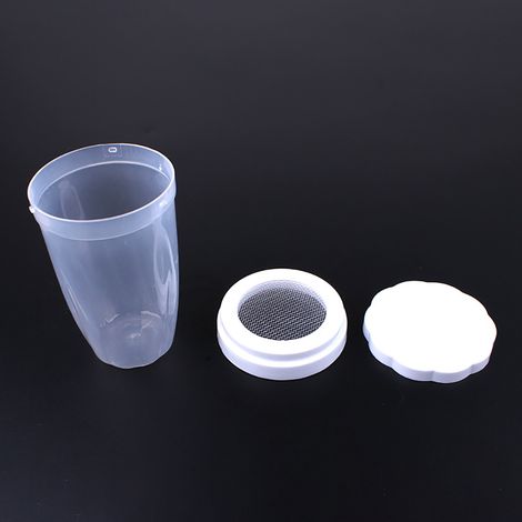 Boîtes de farine en poudre, tamis à main pour sucre glace, bouteille à farine en plastique à mailles fines (1/5)