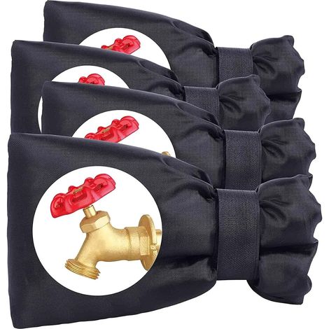 Filiyano-Protection antigel pour robinet d'extérieur (lot de 8, 18 x 15 cm), protection pour robinet de cuisine (1/5)
