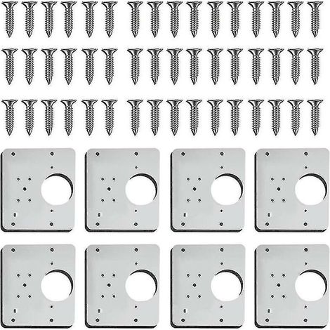 4pcs/8pcs Furniture Hinge Repair Plates, Drawer Hinge Repair Plates, Stainless Steel Hinge Repair Accessories (1/3)