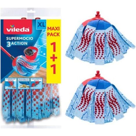 Vileda 167970 SuperMocio 3Action XL Twin Refill VIL7711650