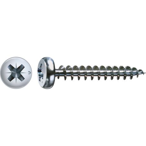 SPAX Universalschraube, 3 x 15 mm, 1000 Stück, Vollgewinde, Halbrundkopf, Kreuzschlitz Z1, S-Spitze, WIROX - 0231010300155 (1/5)