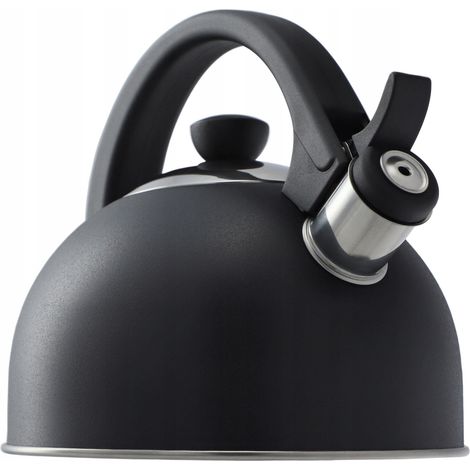 Bollitore KADAX in acciaio inossidabile, 1,7 L, vari colori, per tutti i tipi di piano cottura, bollitore retrò, antracite (1/5)