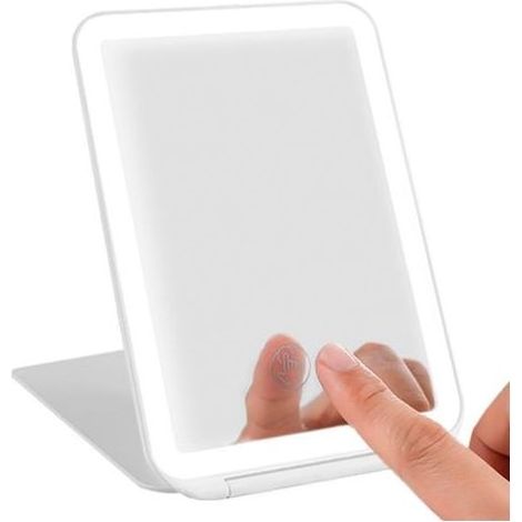 Miroir Cosmétique Rechargeable avec éclairage : Miroir de Table avec 72 éclairages LED, écran Tactile à intensité Variable avec 3 Couleurs de lumière (1/5)