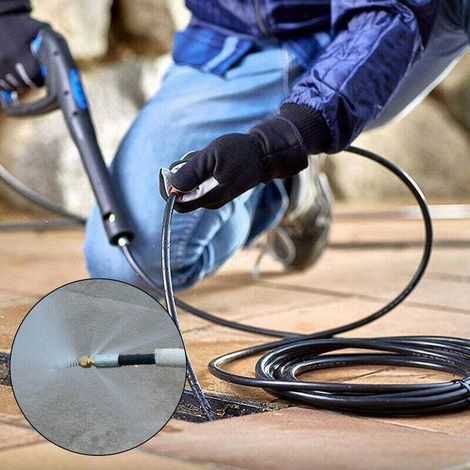 Nettoyeurs Haute Pression Nettoyage à l'eau Kit de Nettoyage de Tuyau de Remplacement Haute Pression 6M / 8M / 10M / 15M pour Karcher K2 K3 K4 K5 K6 K7 (6 m) (1/3)