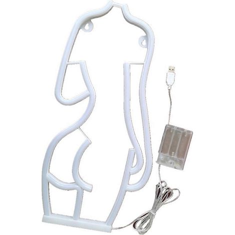 Enseigne lumineuse au néon, enseigne lumineuse LED représentant une femme de dos -- (1/5)