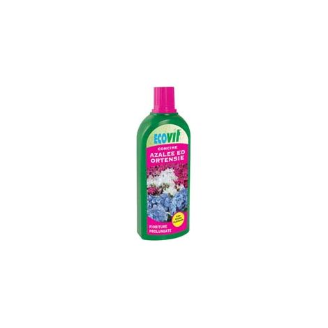 CONCIME LIQUIDO PER AZALEE ED ORTENSIE- - lt.1 - 6 pezzi ECOVIT