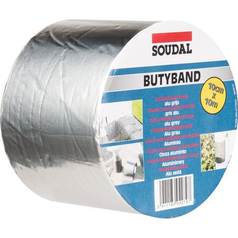 Soudal – Rouleau d'étanchéité butyl 100 mm – 10 m – Résistant aux U.V. – Températures de -30°C à +80°C – Pour chantiers humides