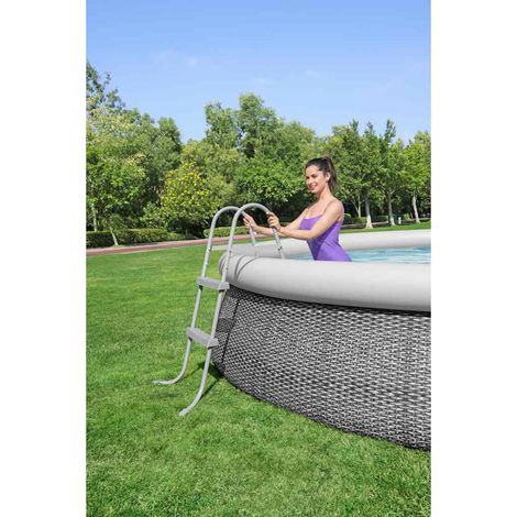 Maison Exclusive - 2-stufige Poolleiter Flowclear 84 cm (1/5)