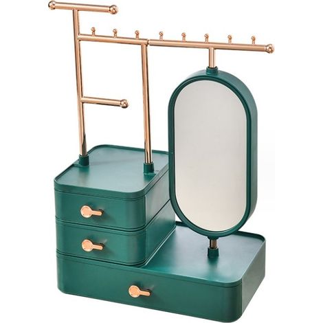 Organizzatore di gioielli, mobiletto con specchio, cassetti, scatola, baule (1/5)
