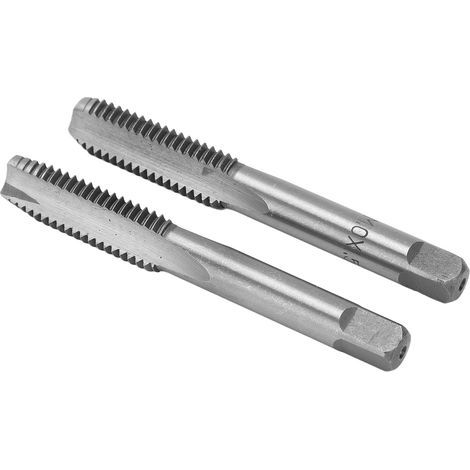 2 pièces de jeu de tarauds métriques M10x1,5 en acier rapide à 3 cannelures droites pour le taraudage de filetages (1/5)