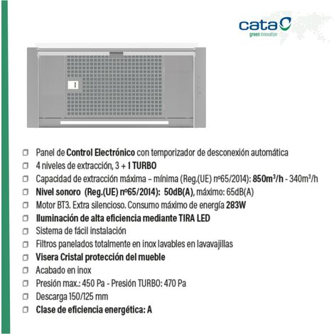 Campana Decorativa Integrada CATA CORONA 70 X /B 70cm Clase A Ino (1/5)