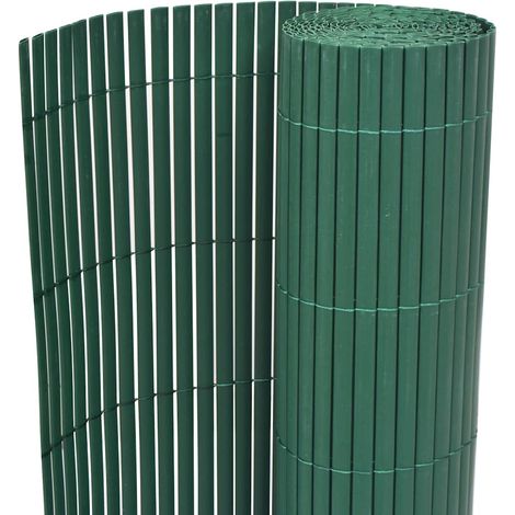 Gartenzaun Doppelseitig PVC 90x300 cm Grün