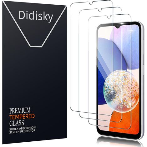 Lot de 3 Verre Trempé pour Samsung Galaxy A14 4G/5G, Film Protection écran, Anti Rayures, Dureté 9H, Pas de Bulles, Haute définition (1/5)