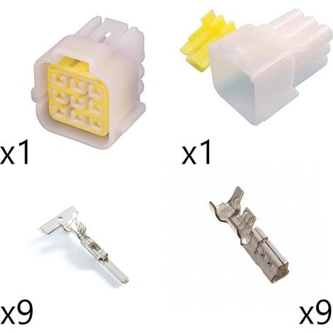 Kit connettore furukawa 090 maschio femmina 9 vie