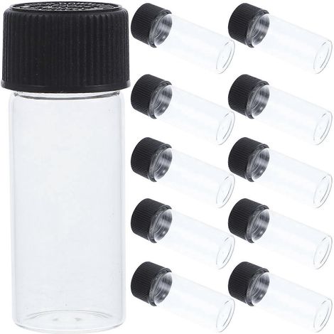 Lot de 12 petits flacons en verre transparent vides avec bouchon à vis, contenants pour échantillons.-8.5X2.3CM-White (1/3)
