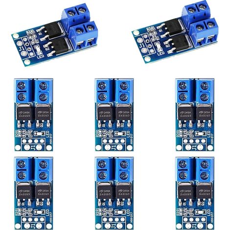 Lot de 8 modules de commande à déclenchement FET DC 5V-36V 400W Carte de module pilote à double Mosfet Module pilote de commutation Régulateur PWM Panneau de (1/5)