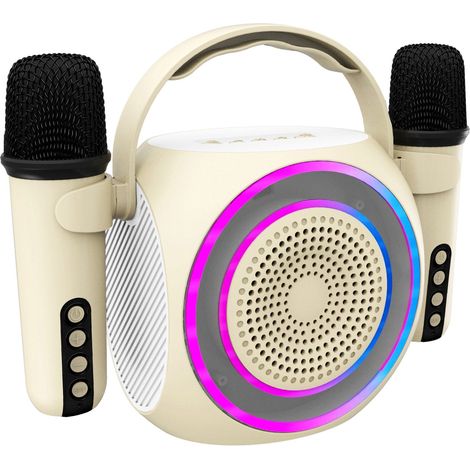 5W 2MICROPHONE WLS SPEAKER RGB WH (1/5)