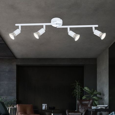 Plafoniera Apparecchio Metallo Bianco Vetro Spot Mobile Soggiorno Sala da pranzo Camera da letto