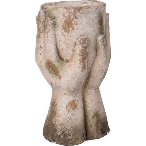 Macetero decorativo color beige, 33x19x40 cm (1/5)