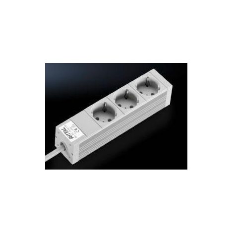 Rittal DK 7240.110 barra de enchufes de aluminio gris