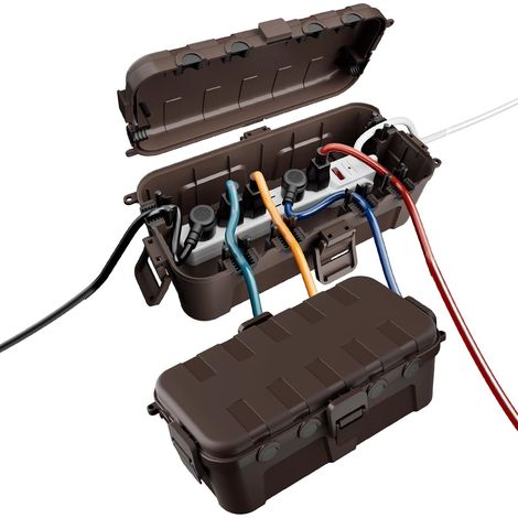 Boîte à Câbles Étanche, Boite Etanche Electrique Exterieur Marron (1/5)