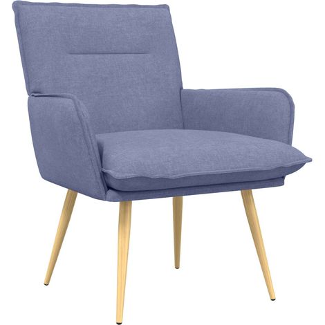 Armchair Jeans Blue Fabric vidaXL (1/5)