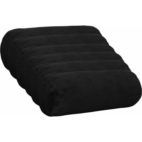 Cushion Cover 6 pcs HEERLEN Black Ø 15 x 40 cm Flannel vidaXL (1/5)