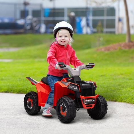 Quad électrique pour enfants véhicule à batterie 6V avec marche avant et arrière 70L x 41.5l x 48.5H cm Rouge (1/5)