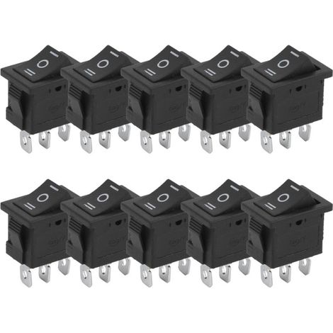 Lotto di 10 interruttori interruttori KCD1 square – 3 pin 3 posizioni on/off – Per elettrodomestici e industria (1/5)