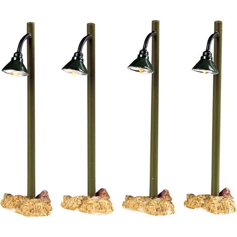 Rustic Street Lamp Set of 4 B/O 4.5V Réf. 54362