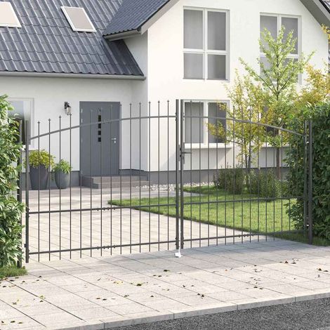 Puerta Doble con cerradura Woerden Gris 400 x 224,5 cm Acero