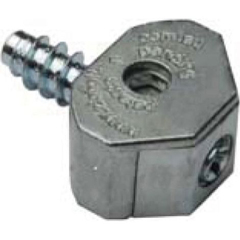 Ferrure d'assemblage mini ut - Pour panneau d'épaisseur mini : 14 mm - Montage : Vertical - Perçage : Ø 25 mm - Profondeur : 12,5 mm - Version : Goujon KD 6 x 43 mm - ITAR (1/4)