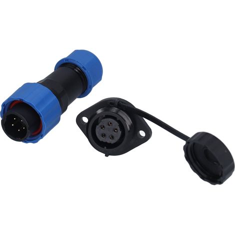 Prise étanche à bride SP16 pour l'aviation IP68, connecteur à bride étanche mâle et femelle, 5 conducteurs (250 V 5 A) (1/5)