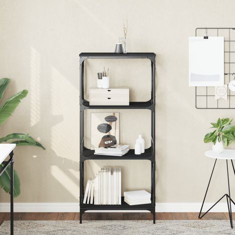 Librería de 4 estantes madera ingeniería negro 59x35x132 cm vidaXL (1/5)