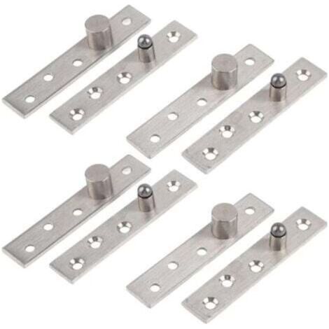 FENOPLASTICAQuatre charnières de porte rotatives à 360 degrés, charnières à pivot dissimulées en acier inoxydable de 95 mm d'épaisseur, charnières rotatives robustes, adaptées aux armoires à chaussure (1/4)