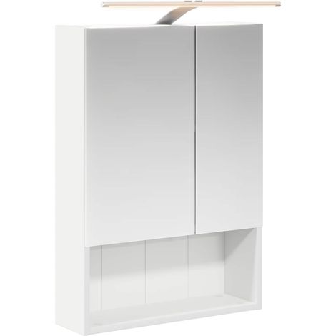 Maison Exclusive - Badezimmerspiegelschrank Weiß 50 x 14,5 x 70 c