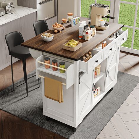 Buffet, en bois, 2 portes, 3 tiroirs, sur roulettes, noir, pour cuisine et salle à manger, format pratique, style moderne et facile à associer