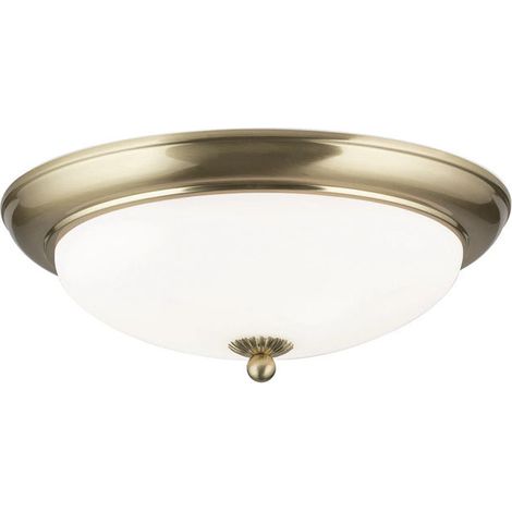 [NEUWERTIG] B-Ware ORION Deckenleuchte Lampe Empire Deckenlampe messing Glas weiß matt Ø 35,5 cm (1/2)