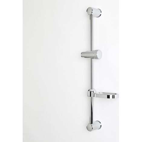 Milano Select Riser Rail Slide Bar Kit with Hand Shower Handset Holder and Soap Dish - Chrome