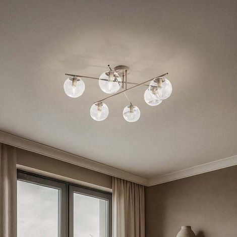 [GEBRAUCHT] B-Ware Zoe Deckenleuchte Lampe Glas beige Metall Wohnraumleuchte Deckenlampe 72 cm (1/2)