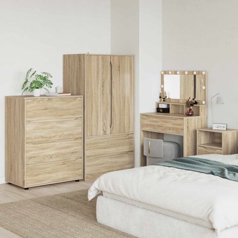 vidaXL Armoires de rangement Chêne Sonoma 80 x 48 x 105 cm (1/5)