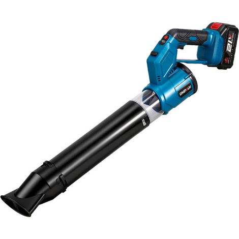 Soffiatori aspiratori elettrici Onevan, 9,3 m³/min, corpo girevole a 180°, indicatore di alimentazione a LED e 4 ugelli - 2 batterie da 4,0 Ah