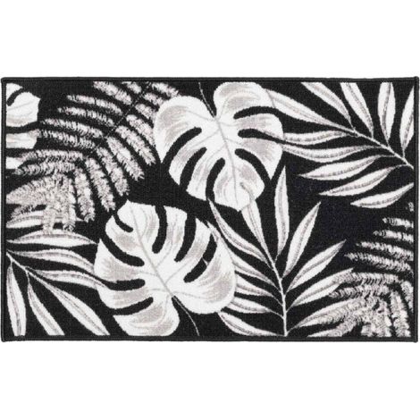 Tapis Imprimé "Amber" 50x80cm Noir (1/5)