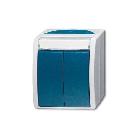 Busch-Jaeger Doppeltaster 2 Schliesser AP 2621 WN-53-205-101 (1/5)