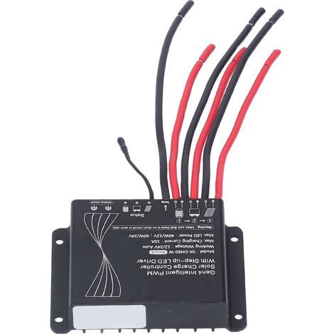 Régulateur de Charge Solaire PWM 12V/24V Automatique avec Affichage LED et Protection Intégrée (1/5)